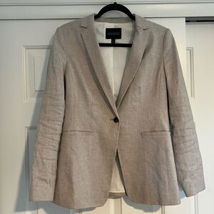 Banana Republic long and lean linen blazer
